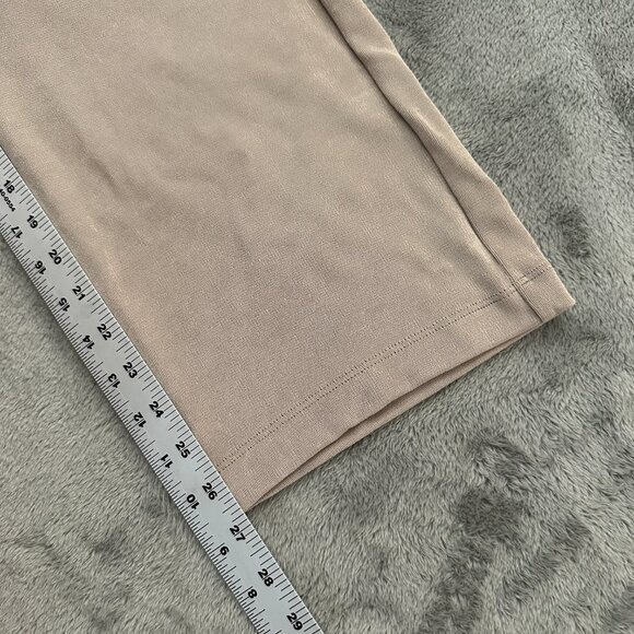 Chico's Travelers Straight Leg Pull On Slinky Pants 1 Short MEDIUM Beige - Picture 6 of 6